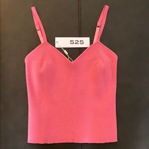 525 America Pink Fitted Sleeveless Camisole